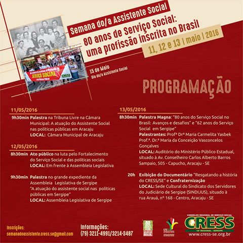 CRESS-SE realiza Encontro de Assistentes Sociais de Sergipe em