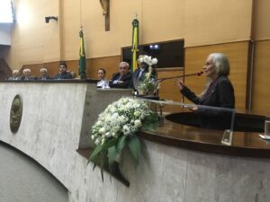 Ilma Fontes durante o discurso